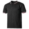 Pro Company Polo Shirt With Red And White Stripes Black -Brandit || Mil-Tec || Condor Sales 00873 Black 01