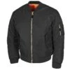 MFH US MA1 Flight Jacket Black 2 MFH US MA1 Flight Jacket Black -Brandit || Mil-Tec || Condor Sales 03552A MFH US MA1 Flight Jacket Black 01