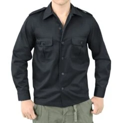 Surplus US Shirt Long Sleeve Navy -Brandit || Mil-Tec || Condor Sales 06 3584 10 surplus us shirt navy 22 1