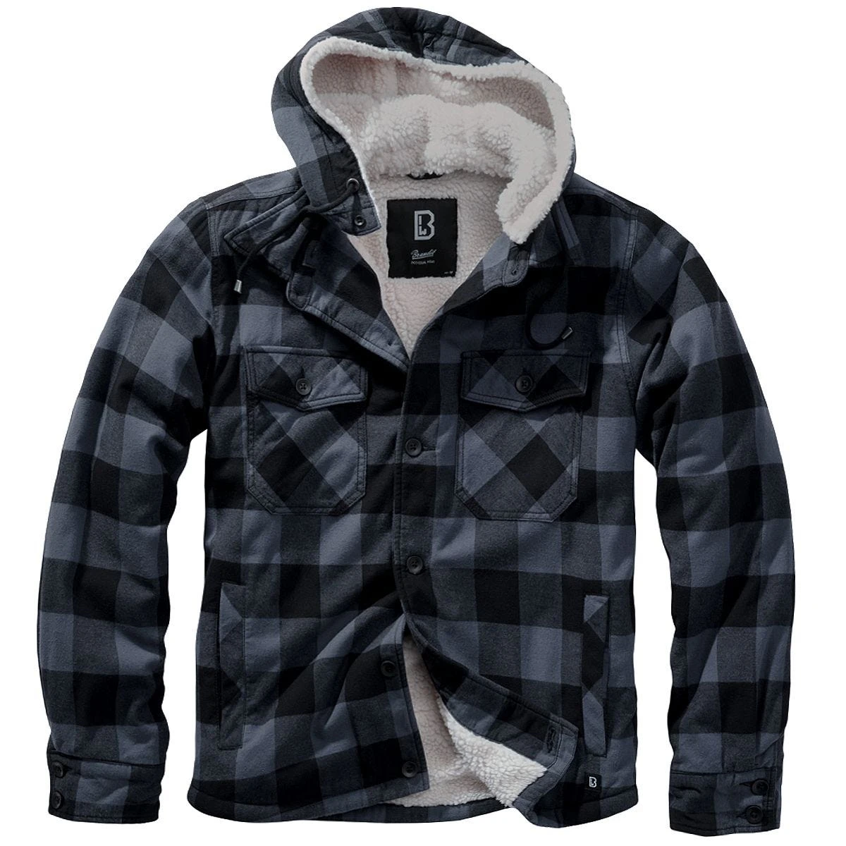 Brandit Lumber Hooded Jacket Black/Grey 3 Brandit Lumber Hooded Jacket Black/Grey