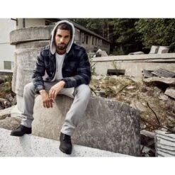 Brandit Lumber Hooded Jacket Black/Grey 7 Brandit Lumber Hooded Jacket Black/Grey -Brandit || Mil-Tec || Condor Sales 3172 28 Brandit Lumber Jacket Hooded Black Grey 03