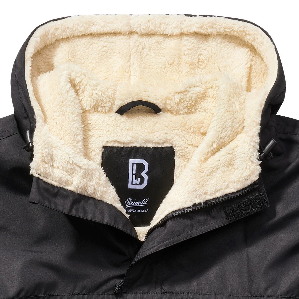 Brandit Windbreaker Sherpa Jacket Black 4 Brandit Windbreaker Sherpa Jacket Black - Image 2