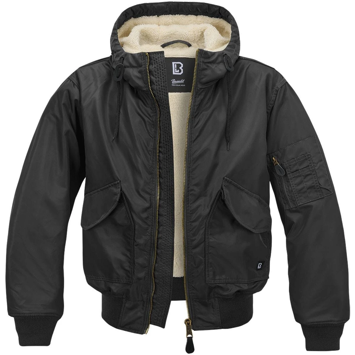 Brandit CWU Hooded Jacket Black 3 Brandit CWU Hooded Jacket Black