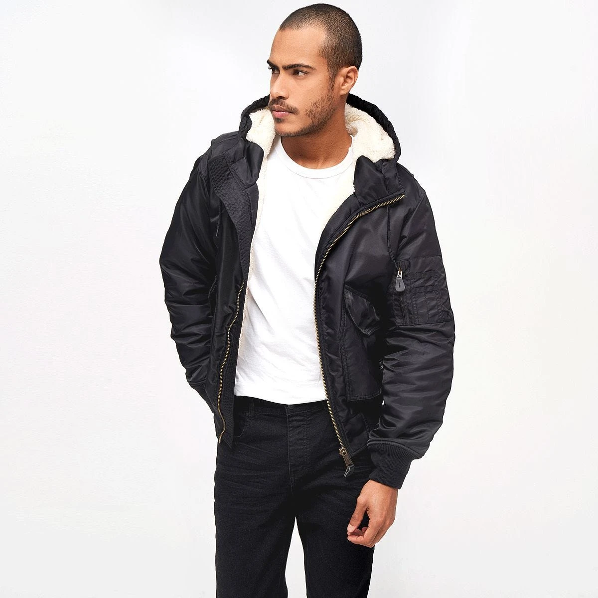 Brandit CWU Hooded Jacket Black 5 Brandit CWU Hooded Jacket Black - Image 3