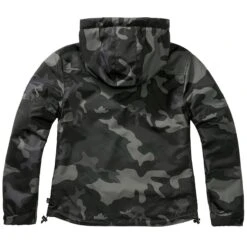 Brandit Ladies Windbreaker Front Zip Dark Camo -Brandit || Mil-Tec || Condor Sales 33113 4BranditLadiesWindbreakerFrontZipDarkCamo 002