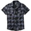 Brandit Half Sleeve Check Shirt Black/Grey 2 Brandit Half Sleeve Check Shirt Black/Grey -Brandit || Mil-Tec || Condor Sales 4032 28 Brandit Half Sleeve Check Shirt BlackGrey 01