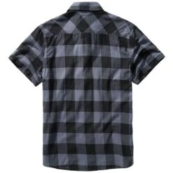 Brandit Half Sleeve Check Shirt Black/Grey -Brandit || Mil-Tec || Condor Sales 4032 28 Brandit Half Sleeve Check Shirt BlackGrey 02