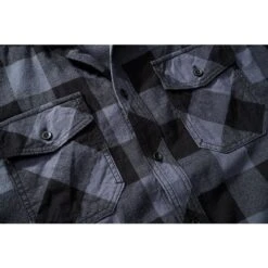 Brandit Half Sleeve Check Shirt Black/Grey -Brandit || Mil-Tec || Condor Sales 4032 28 Brandit Half Sleeve Check Shirt BlackGrey 04