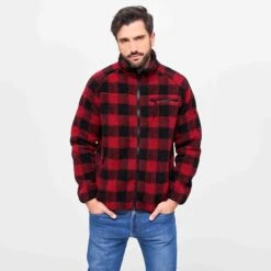Brandit Teddyfleece Jacket Red/Black