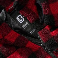Brandit Teddyfleece Jacket Red/Black -Brandit || Mil-Tec || Condor Sales 5021 41 BRANDIT TEDDYFLEECE JACKET RED BLACK 005 8