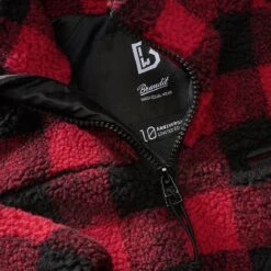 Brandit Teddyfleece Troyer Red/Black -Brandit || Mil-Tec || Condor Sales 5022 41 BRANDIT TEDDYFLEECE TROYER RED BLACK 004 3