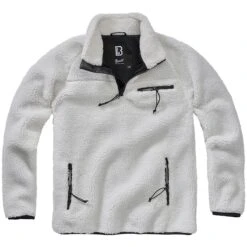 Brandit Teddyfleece Troyer White 8 Brandit Teddyfleece Troyer White -Brandit || Mil-Tec || Condor Sales 5022 7 BRANDIT TEDDYFLEECE TROYER WHITE 004 6