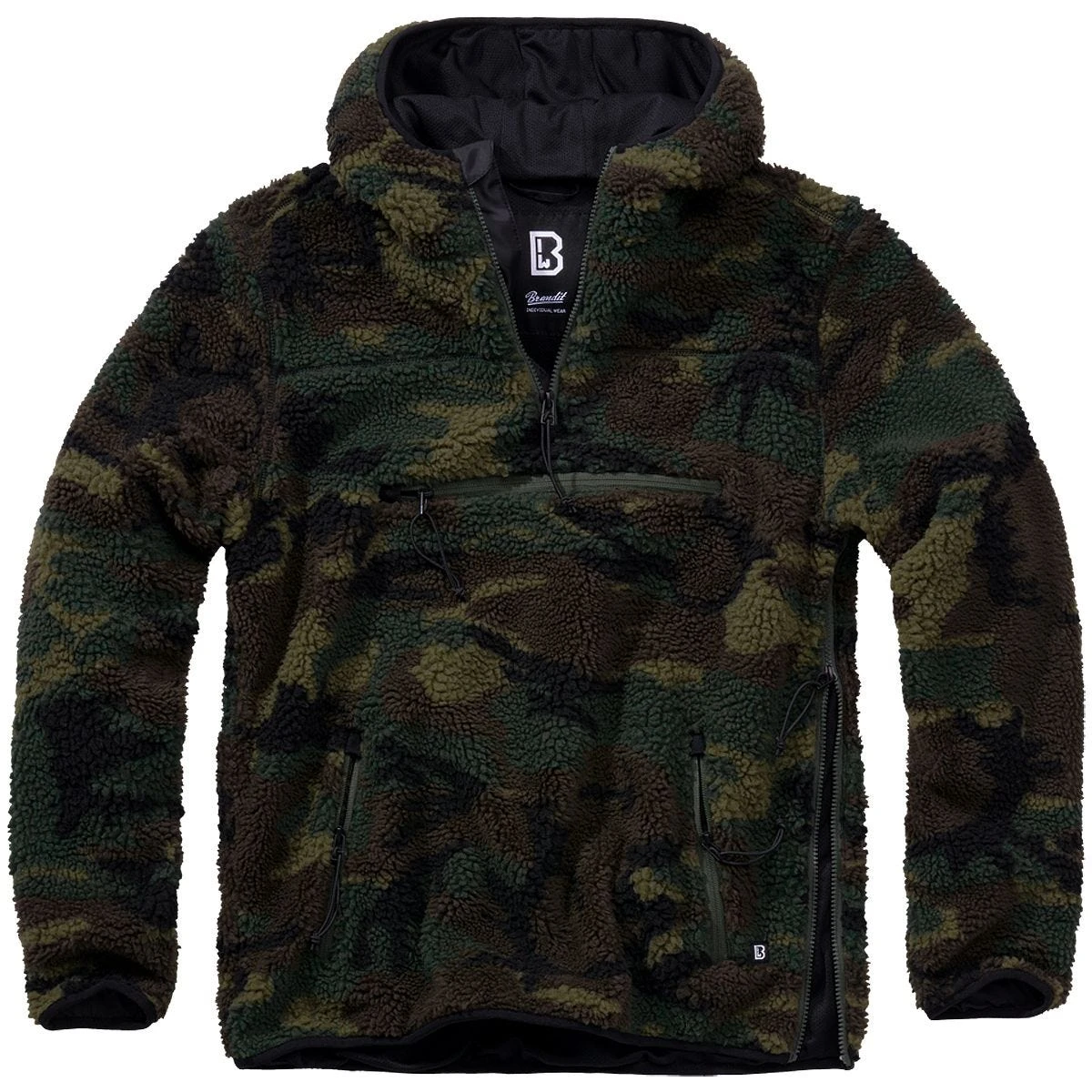 Brandit Teddyfleece Worker Pullover Woodland 3 Brandit Teddyfleece Worker Pullover Woodland