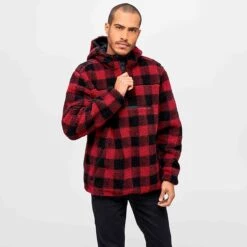 Brandit Teddyfleece Worker Pullover Red/Black
