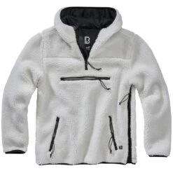 Brandit Teddyfleece Worker Pullover White -Brandit || Mil-Tec || Condor Sales 5023 7 BRANDIT TEDDYFLEECE WHITE 003 6