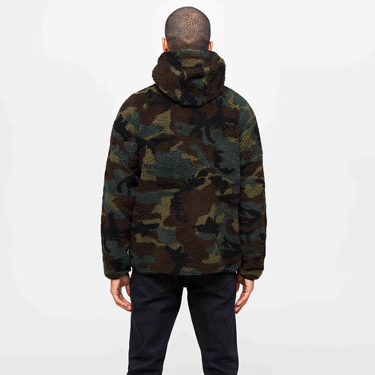 Brandit Teddyfleece Worker Jacket Woodland 4 Brandit Teddyfleece Worker Jacket Woodland - Image 2