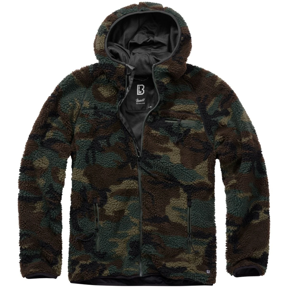 Brandit Teddyfleece Worker Jacket Woodland 6 Brandit Teddyfleece Worker Jacket Woodland - Image 4