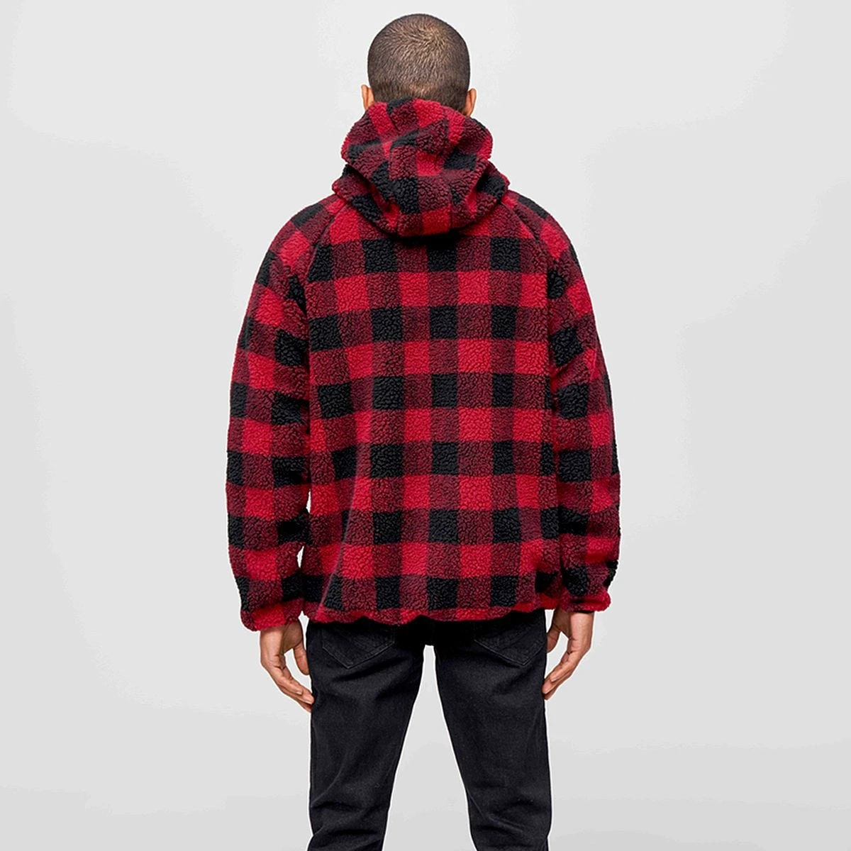 Brandit Teddyfleece Worker Jacket Red/Black 4 Brandit Teddyfleece Worker Jacket Red/Black - Image 2