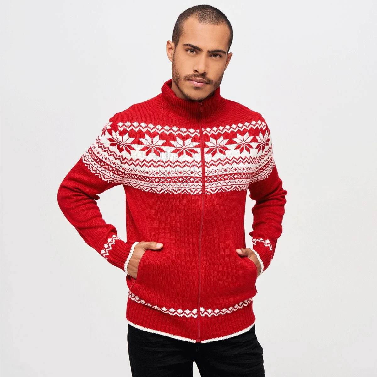 Brandit Cardigan Norweger Red 5 Brandit Cardigan Norweger Red - Image 3