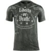 7.62 Design Liberty Or Death T-Shirt Charcoal -Brandit || Mil-Tec || Condor Sales 762 design liberty or death T Shirt Black NEW 1