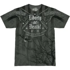 7.62 Design Liberty Or Death T-Shirt Charcoal -Brandit || Mil-Tec || Condor Sales 762 design liberty or death T Shirt Black NEW 3
