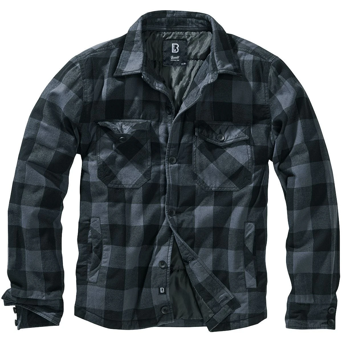 Brandit Lumber Jacket Black / Grey 3 Brandit Lumber Jacket Black / Grey