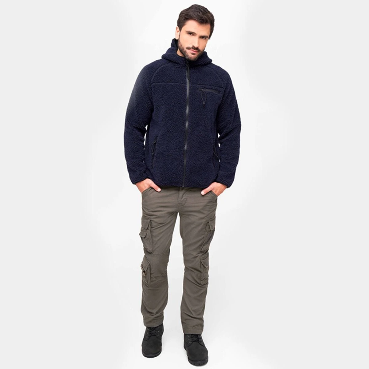Brandit Teddyfleece Worker Jacket Navy 5 Brandit Teddyfleece Worker Jacket Navy - Image 3