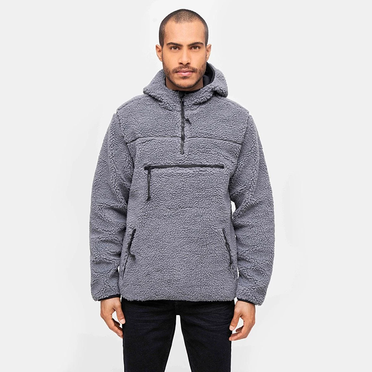 Brandit Teddyfleece Worker Pullover Anthracite 3 Brandit Teddyfleece Worker Pullover Anthracite