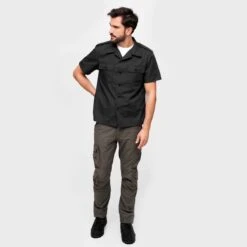 Brandit US Shirt Ripstop Short Sleeve Black 11 Brandit US Shirt Ripstop Short Sleeve Black -Brandit || Mil-Tec || Condor Sales Brandit US Shirt Ripstop Short Sleeve Black 5 2