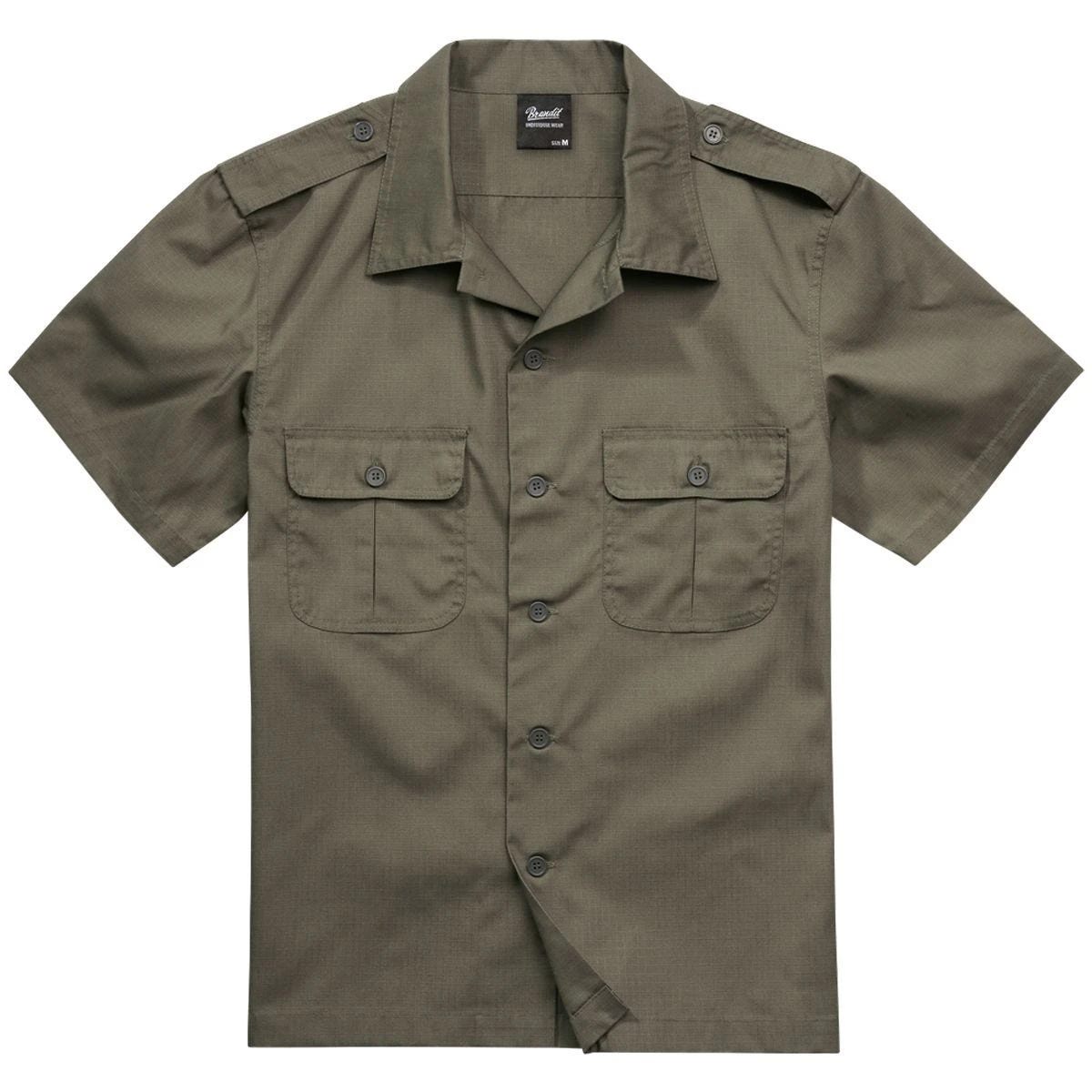 Brandit US Shirt Ripstop Short Sleeve Olive 3 Brandit US Shirt Ripstop Short Sleeve Olive