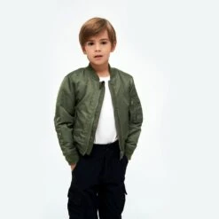 Brandit Kids MA1 Jacket Olive -Brandit || Mil-Tec || Condor Sales BranditKidsMA1JacketOlive 3 1200x1200