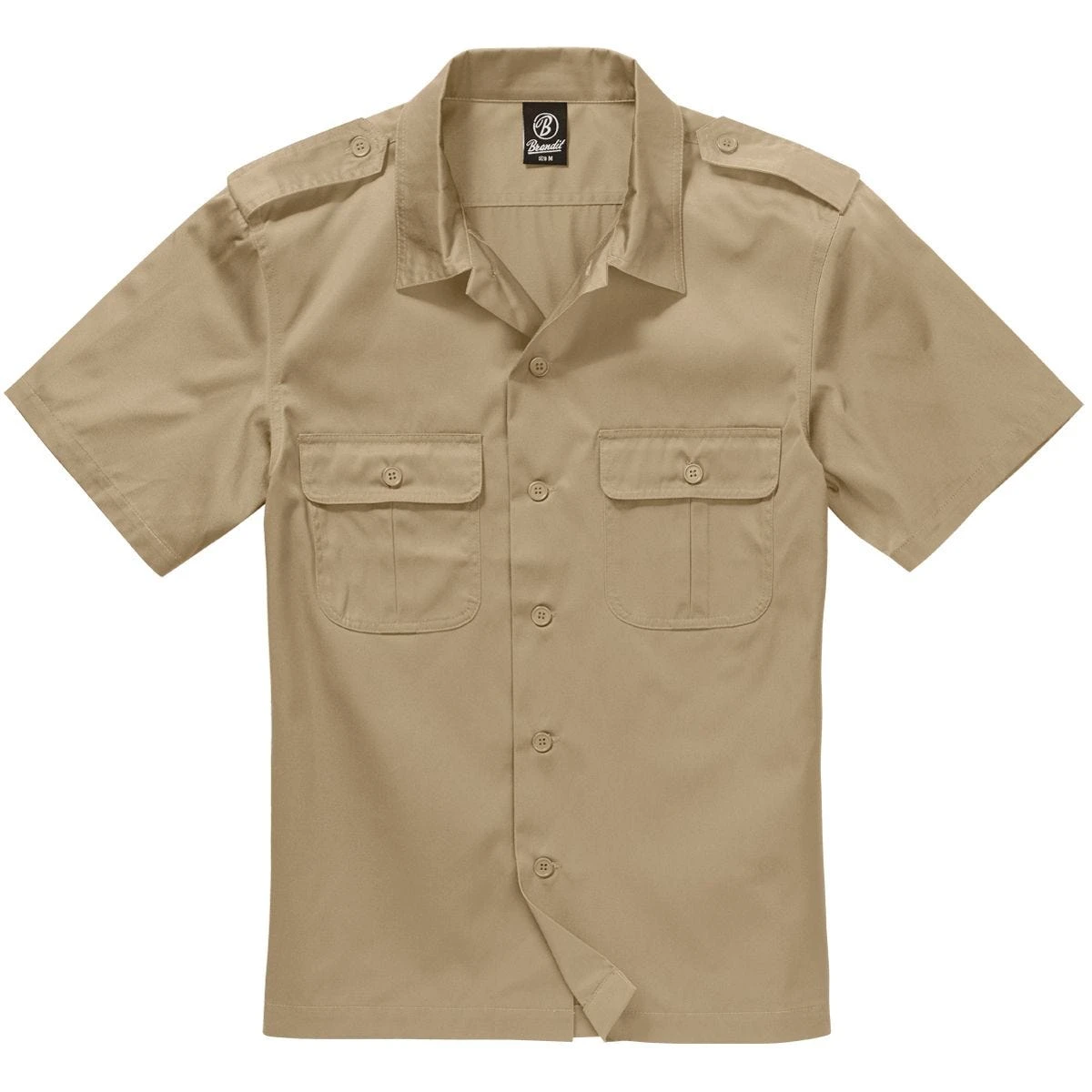 Brandit US Shirt Short Sleeve Beige 3 Brandit US Shirt Short Sleeve Beige