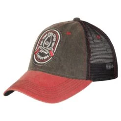 Helikon Shooting Time Trucker Cap Cotton Dirty Washed Black / Dirty Washed Red C