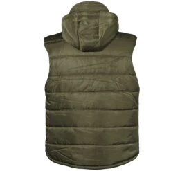 MFH Lined Vest With A Detachable Hood OD Green 7 MFH Lined Vest With A Detachable Hood OD Green -Brandit || Mil-Tec || Condor Sales MFH 04155 Vest Lined Detachable Hood OD Green 002