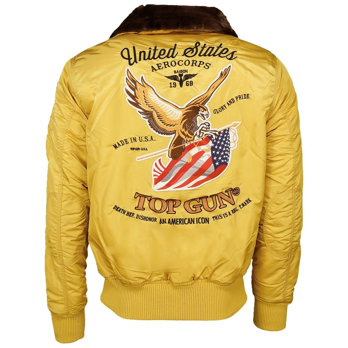 Mil-Tec Top Gun Flight Jacket Flying Tigers Yellow 4 Mil-Tec Top Gun Flight Jacket Flying Tigers Yellow - Image 2