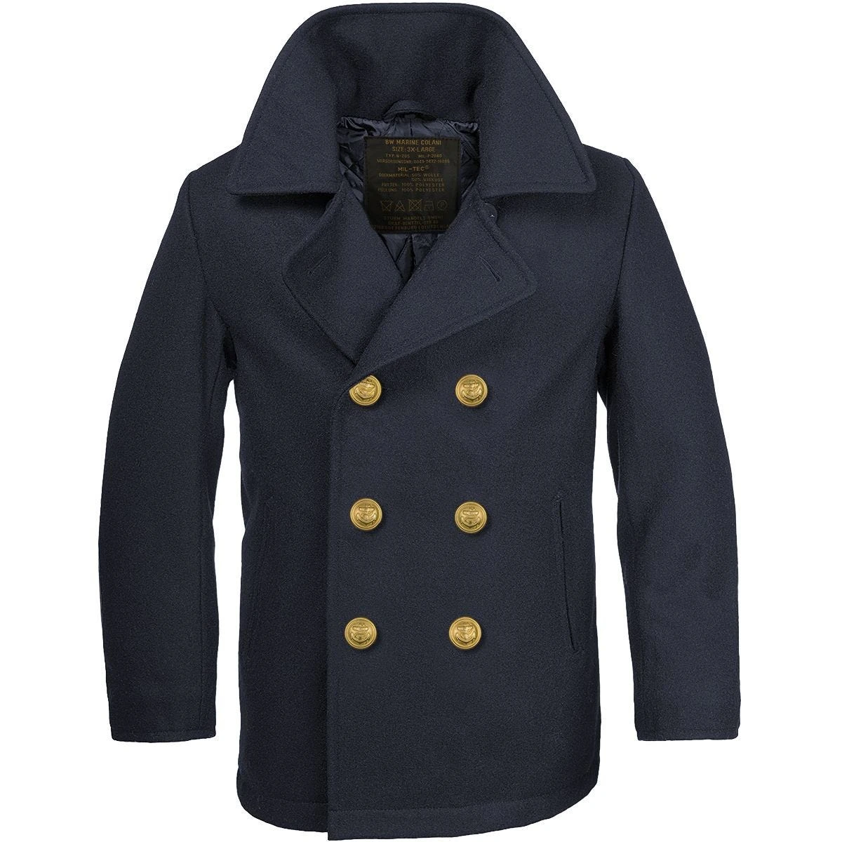 Mil-Tec German Marine Colani Pea Coat Navy 3 Mil-Tec German Marine Colani Pea Coat Navy
