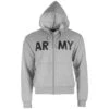Mil-Tec US Army Gym Jacket Grey -Brandit || Mil-Tec || Condor Sales Mil Tec US Army Gym Hoodie Jacket Grey 01 2