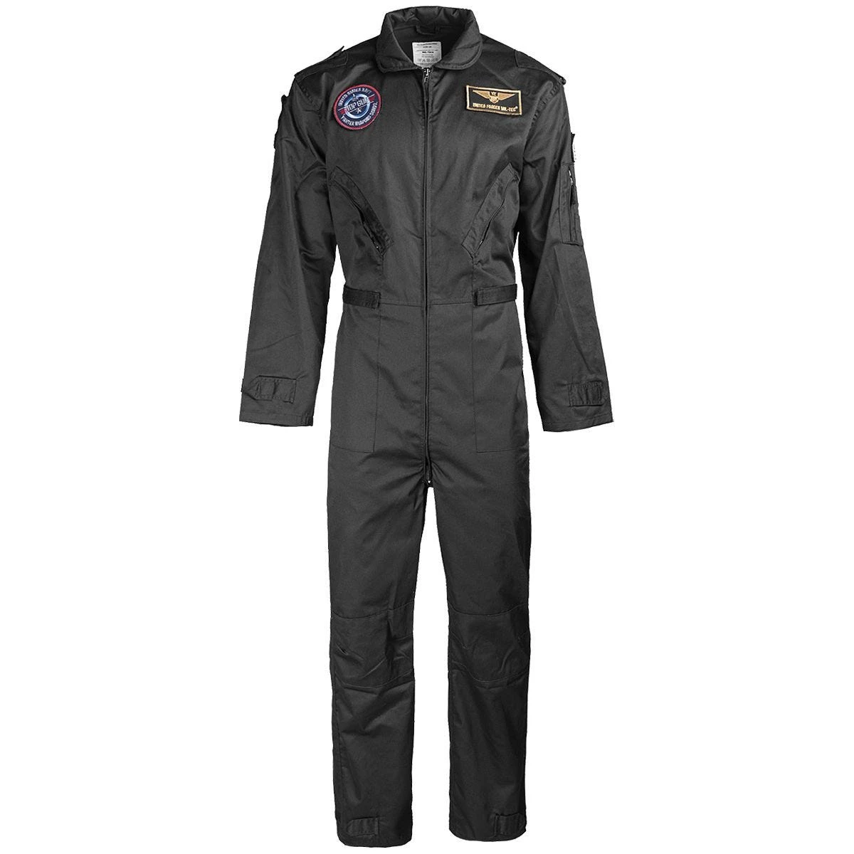 Mil-Tec US Flight Coverall With Patches Black 3 Mil-Tec US Flight Coverall With Patches Black