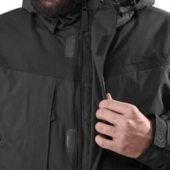 Pentagon H.C.P. Parka Black -Brandit || Mil-Tec || Condor Sales Pentagon HCP Parka Model Chest Black a 01