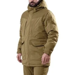 Pentagon H.C.P. Parka Coyote -Brandit || Mil-Tec || Condor Sales Pentagon HCP Parka Model Front Coyote a 01