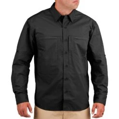 Propper Men's HLX Shirt Long Sleeve Black -Brandit || Mil-Tec || Condor Sales Propper HLX Shirt LS Black 3 1001x1001
