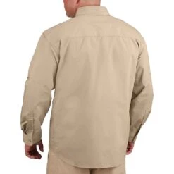 Propper Men's HLX Shirt Long Sleeve Khaki -Brandit || Mil-Tec || Condor Sales Propper HLX Shirt LS Khaki 3 1001x1001