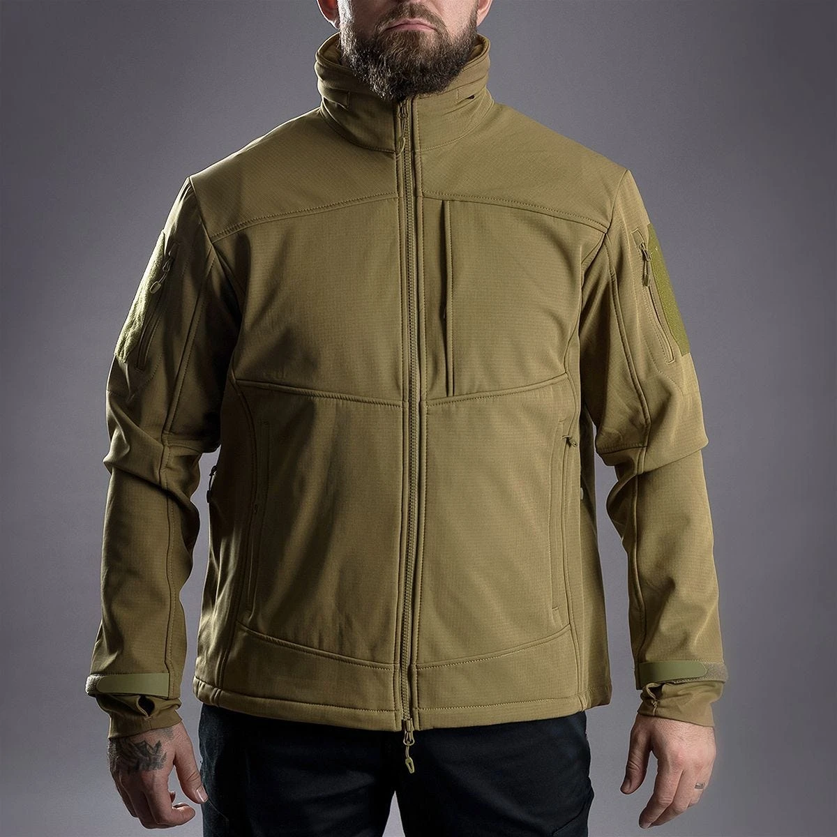 STOIRM Tactical Softshell Jacket Coyote Tan 3 STOIRM Tactical Softshell Jacket Coyote Tan