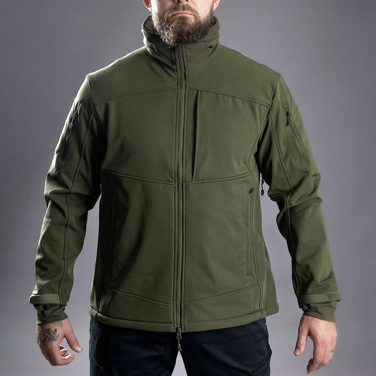 STOIRM Tactical Softshell Jacket Olive 3 STOIRM Tactical Softshell Jacket Olive
