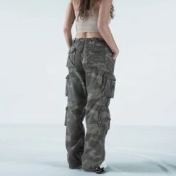 Surplus Ladies Airborne Vintage Trousers Black Camo -Brandit || Mil-Tec || Condor Sales W 05 3598 42 SURPLUS AIRBORNE VINTAGE TROUSERS BLACKCAMO 03