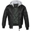 Brandit MA1 Sweat Hooded Jacket Black/Grey -Brandit || Mil-Tec || Condor Sales brandit ma1 sweat hooded black grey 001 3