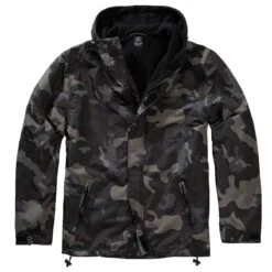 Brandit Windbreaker Front Zip Dark Camo