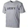 MFH T-shirt Grey With Army Print -Brandit || Mil-Tec || Condor Sales mfh t shirt army grey 1 1