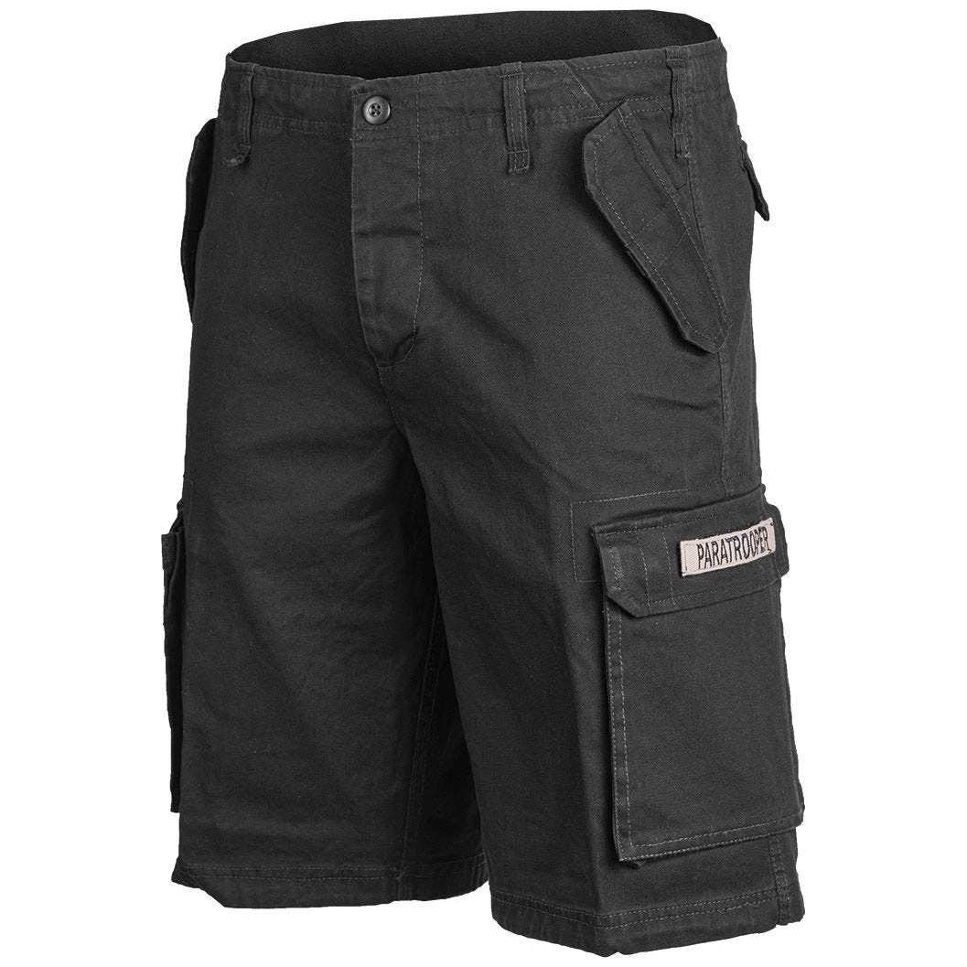 Mil-Tec Paratrooper Cargo Shorts Prewashed Black 3 Mil-Tec Paratrooper Cargo Shorts Prewashed Black