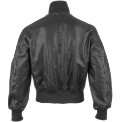 Mil-Tec German Army Leather Flight Jacket Black -Brandit || Mil-Tec || Condor Sales mil tec bw leather jacket NEW ALL 3 1